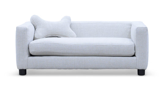 Crete Linen Dog Sofa with Performance Fabric
