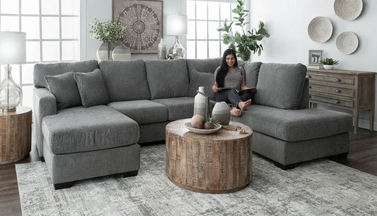 Dalhart Smoke Dual Chaise Sectional