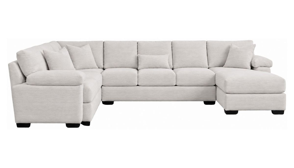 Davenport "Garnet Birch" Sectional with Right Arm Facing Chaise