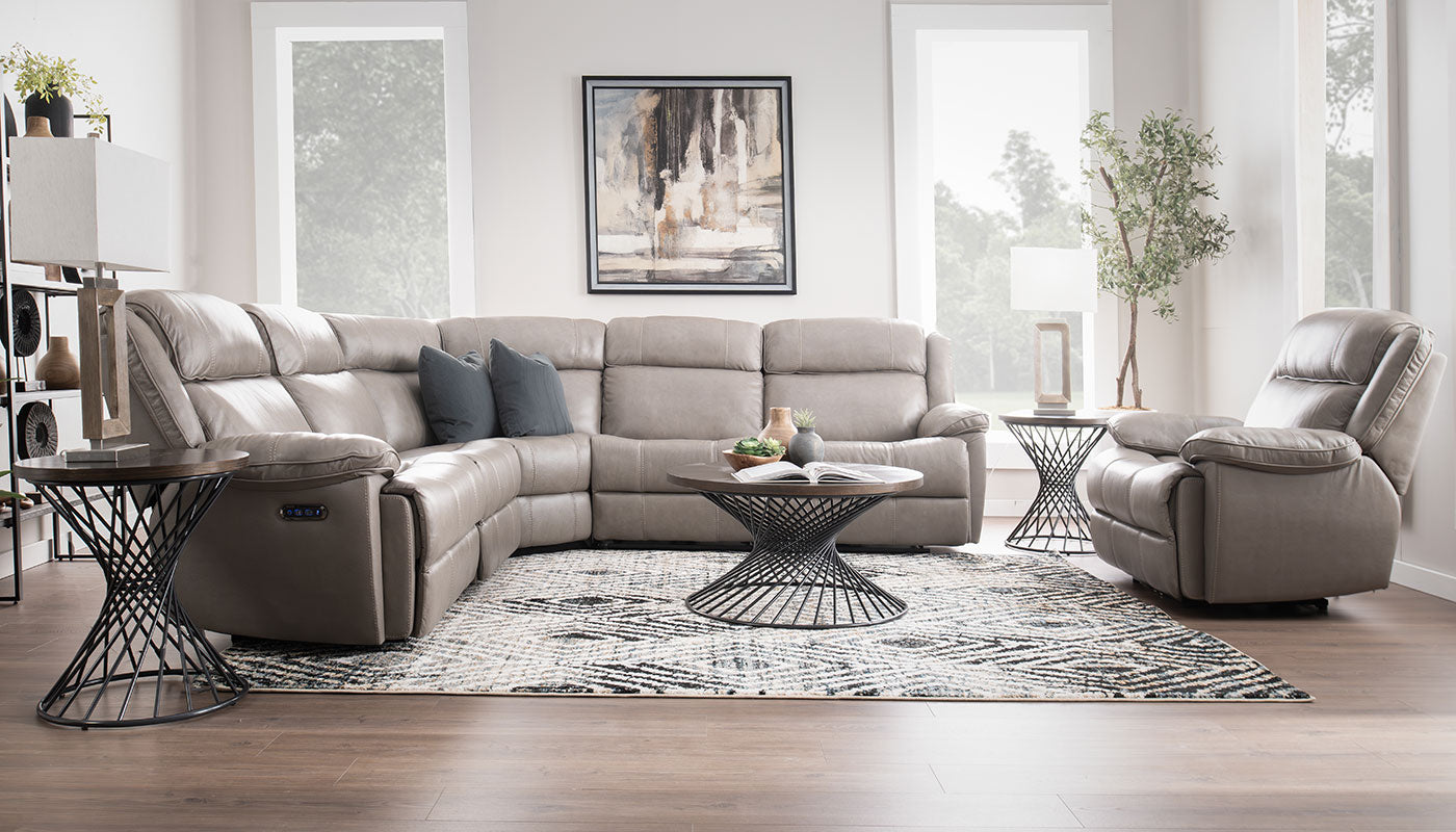 Easthill II Leather Reclining Sectional