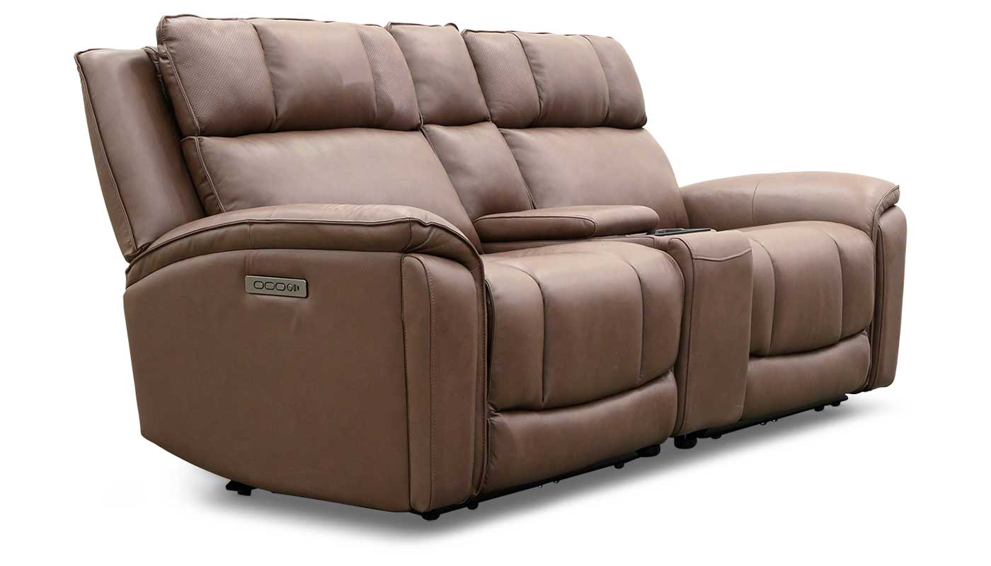 Encore Brown Power Loveseat