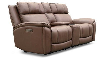 Encore Brown Power Loveseat