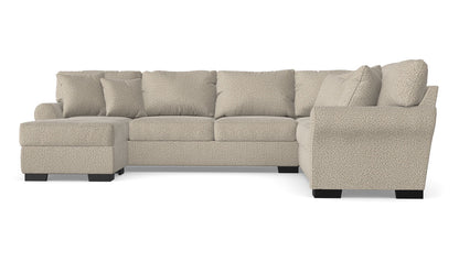 Heath "Saddleback Camel" Sectional with Left Arm Facing Chaise