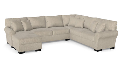 Heath "Saddleback Camel" Sectional with Left Arm Facing Chaise