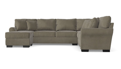 Heath "Saddleback Leather" Sectional with Left Arm Facing Chaise