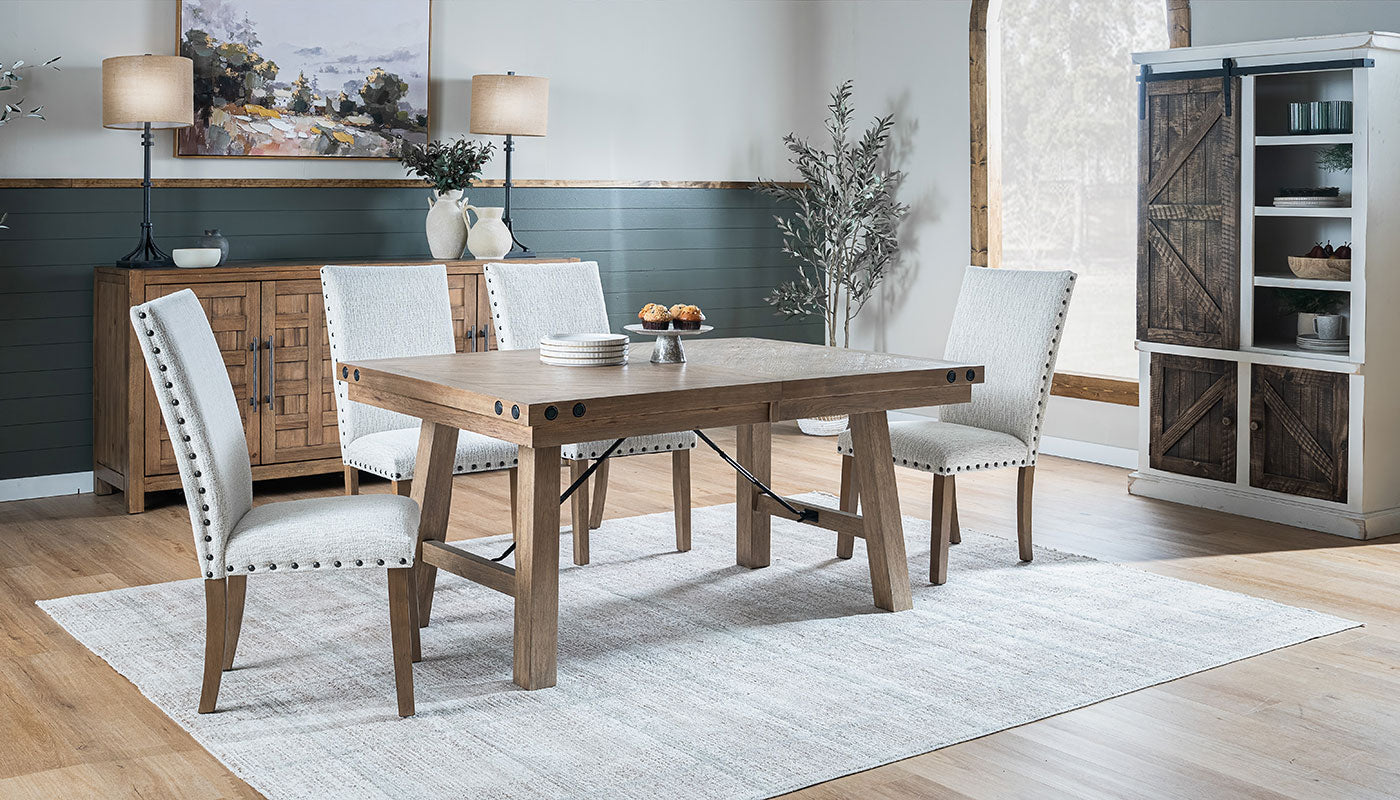 Iris II Light Hickory Dining Height Table & Chairs