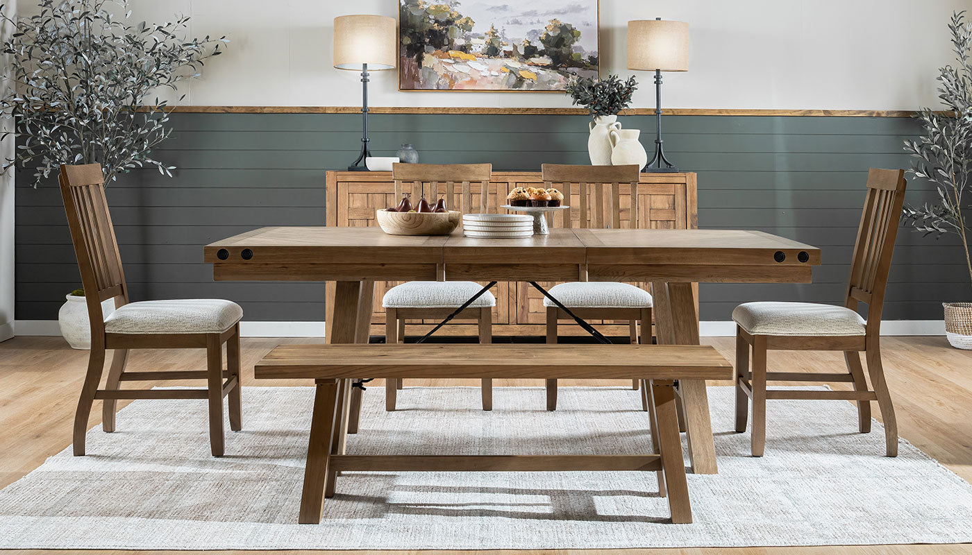 Iris II Light Hickory Dining Height Table & Chairs