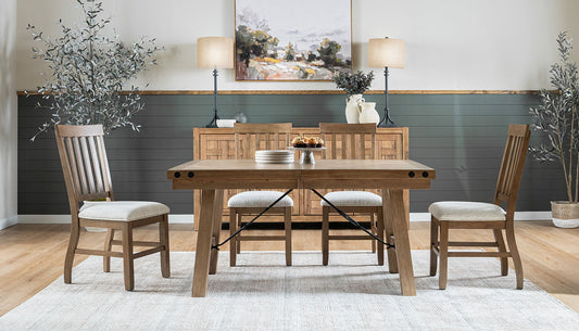 Iris II Light Hickory Dining Height Table & Chairs