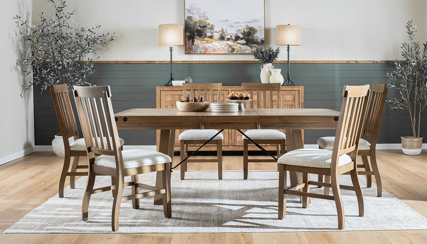 Iris II Light Hickory Dining Height Table & Chairs