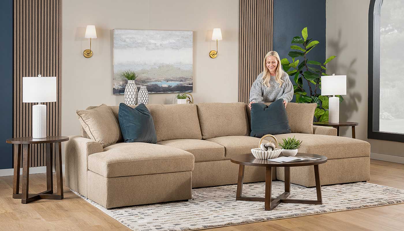 Ivy Trundle Dual Chaise Sectional