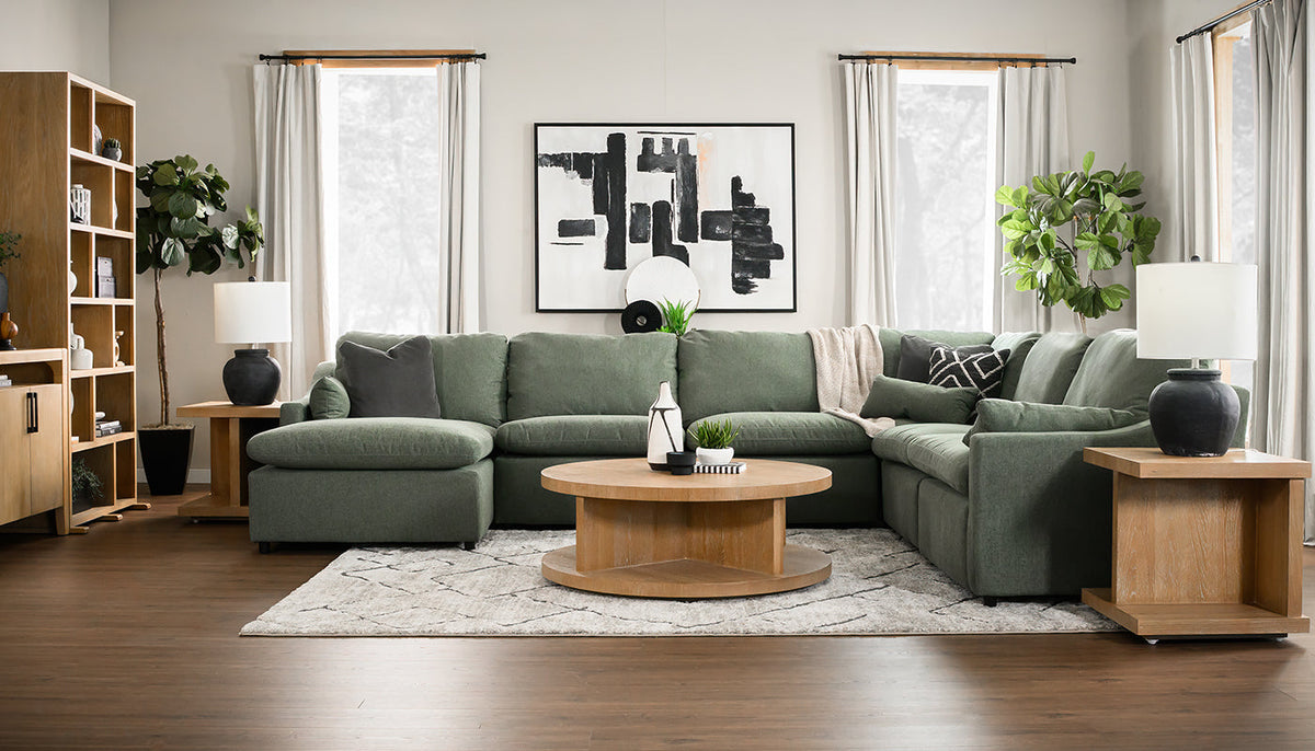 Jacqueline Dexter Eucalyptus Sectional with Chaise