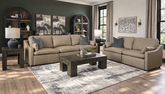 Jacqueline Leather Sofa & Loveseat