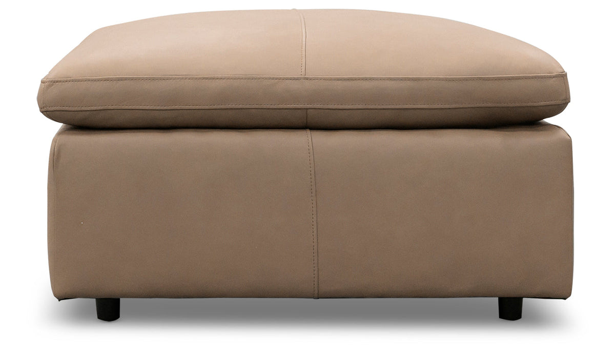 Jacqueline Leather Ottoman