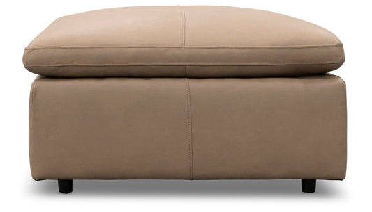 Jacqueline Leather Ottoman
