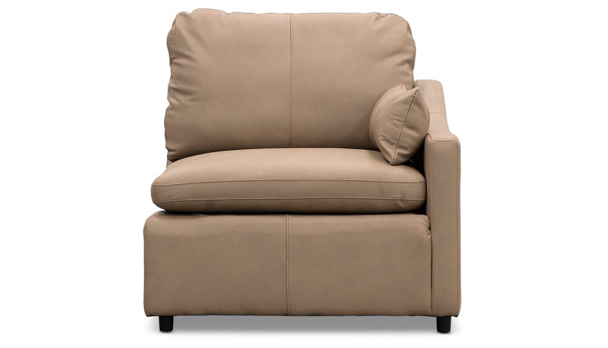 Jacqueline Leather Right Arm Facing Chair