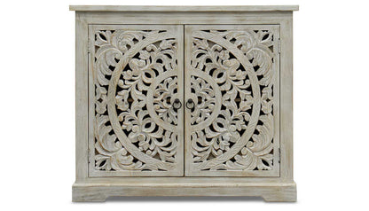 Jude 2-Drawer Carved Cabinet