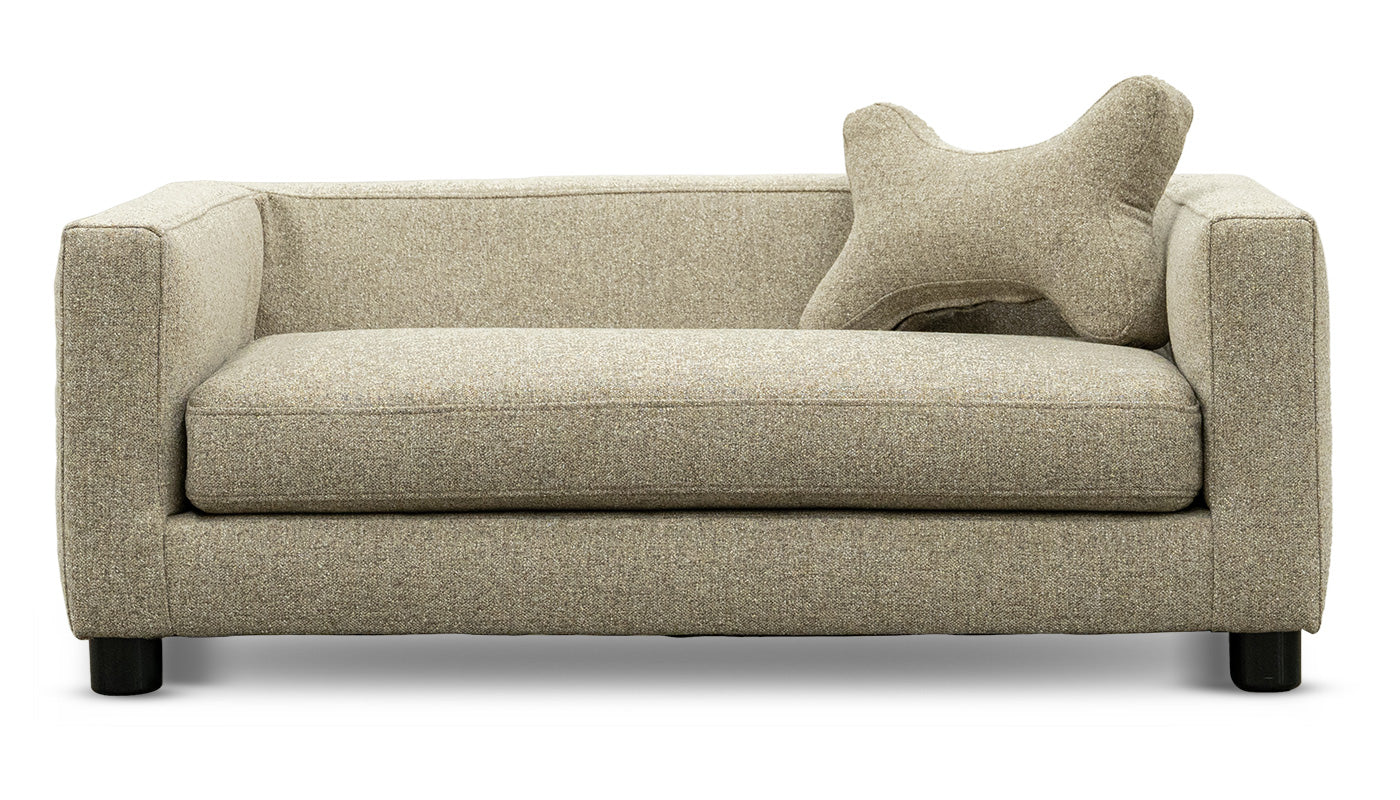Julien Taupe Dog Sofa with Performance Fabric