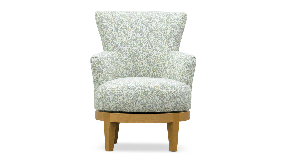 Justine Celadon Swivel Accent Chair