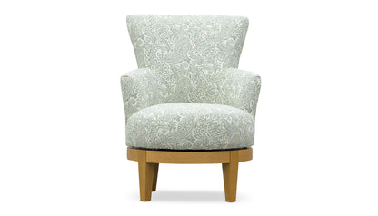 Justine Celadon Swivel Accent Chair