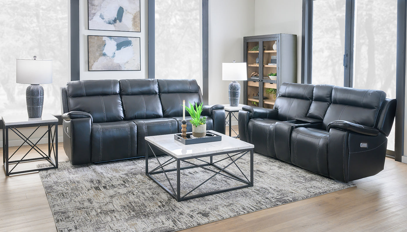 Kobe Leather Reclining Sofa & Loveseat