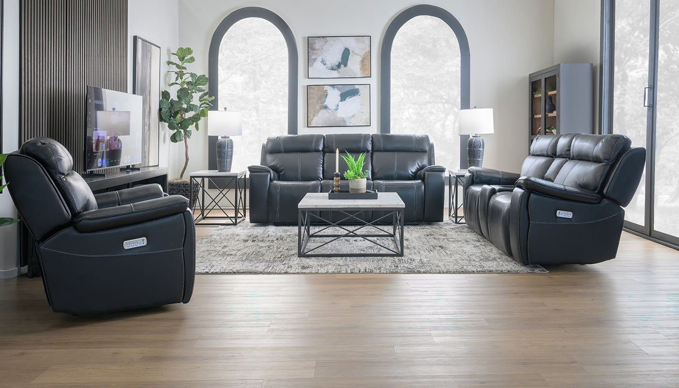 Kobe Leather Reclining Sofa & Loveseat