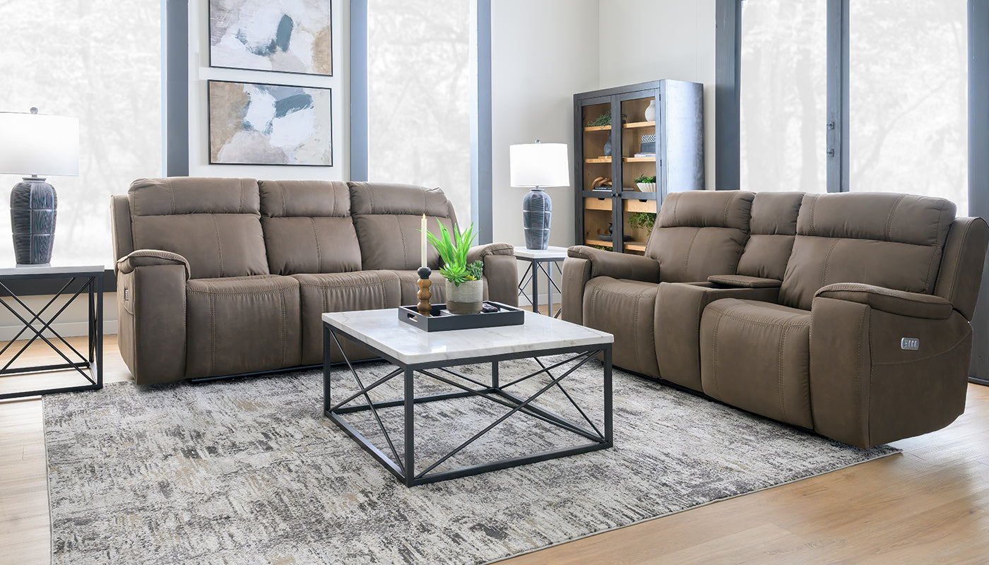 Kobe Fabric Reclining Sofa & Loveseat