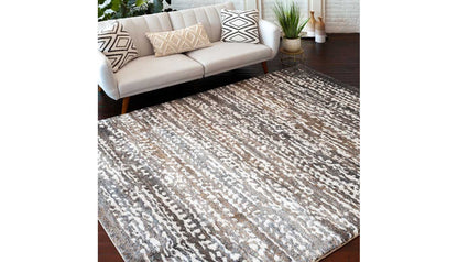 Linia Nickel/White Sand 8 x 10 Rug
