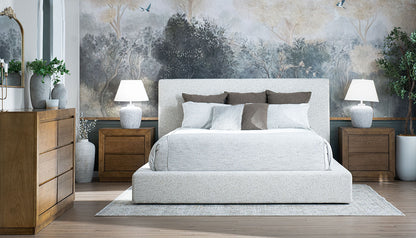 Lisbon Aries Oatmeal King Storage Bed with Dresser & 2 Nightstands