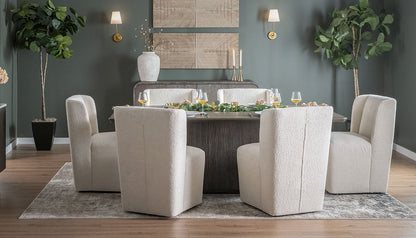 Mena Rectangular Dining Height Table & Mila Chairs