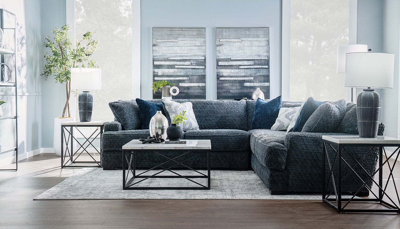 Pleasant Valley Fluffy Iron Sectional