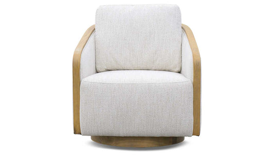 Pomona Beige Fabric Swivel Chair