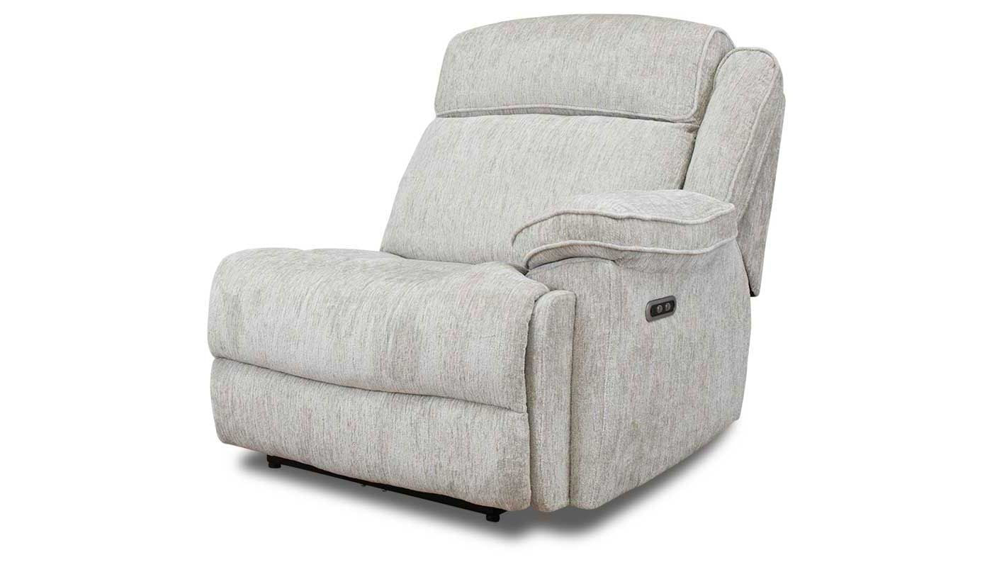 Easthill Beige Fabric Right Arm Facing Recliner