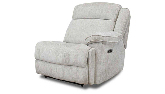 Easthill Beige Fabric Right Arm Facing Recliner