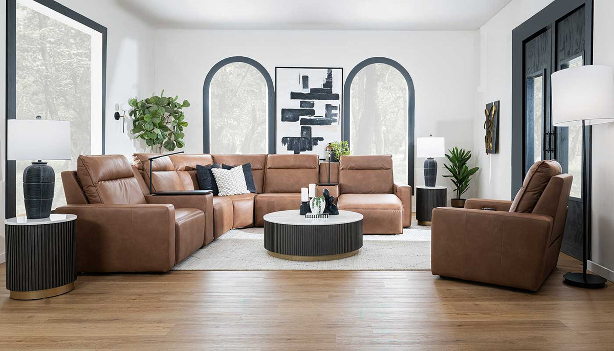 Rowland Reclining Sectional with Chaise – Home Zone Furniture