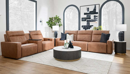 Rowland Tan Reclining Sofa & Loveseat