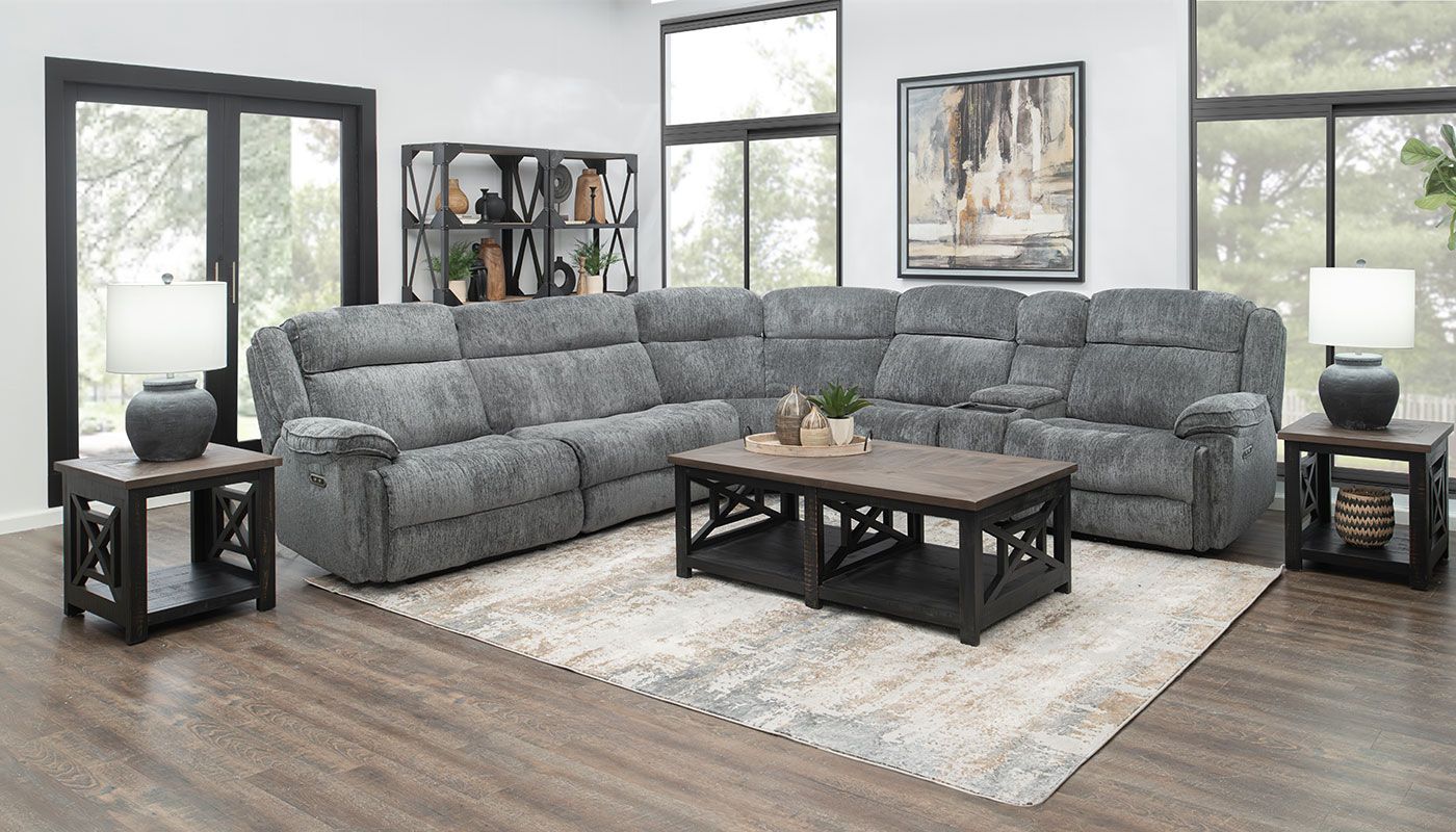 Easthill Fabric Power Sectional