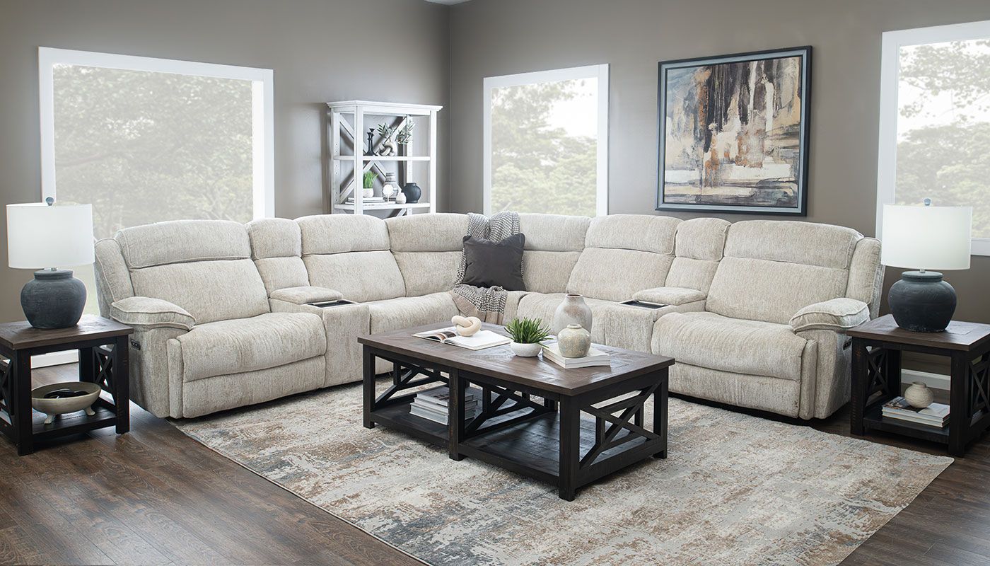 Easthill Fabric Power Sectional