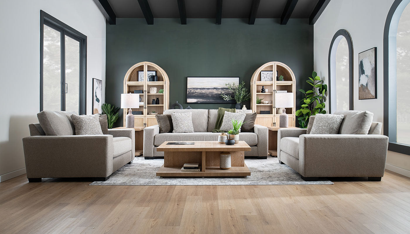 Torri Julien Taupe Sofa & Chair
