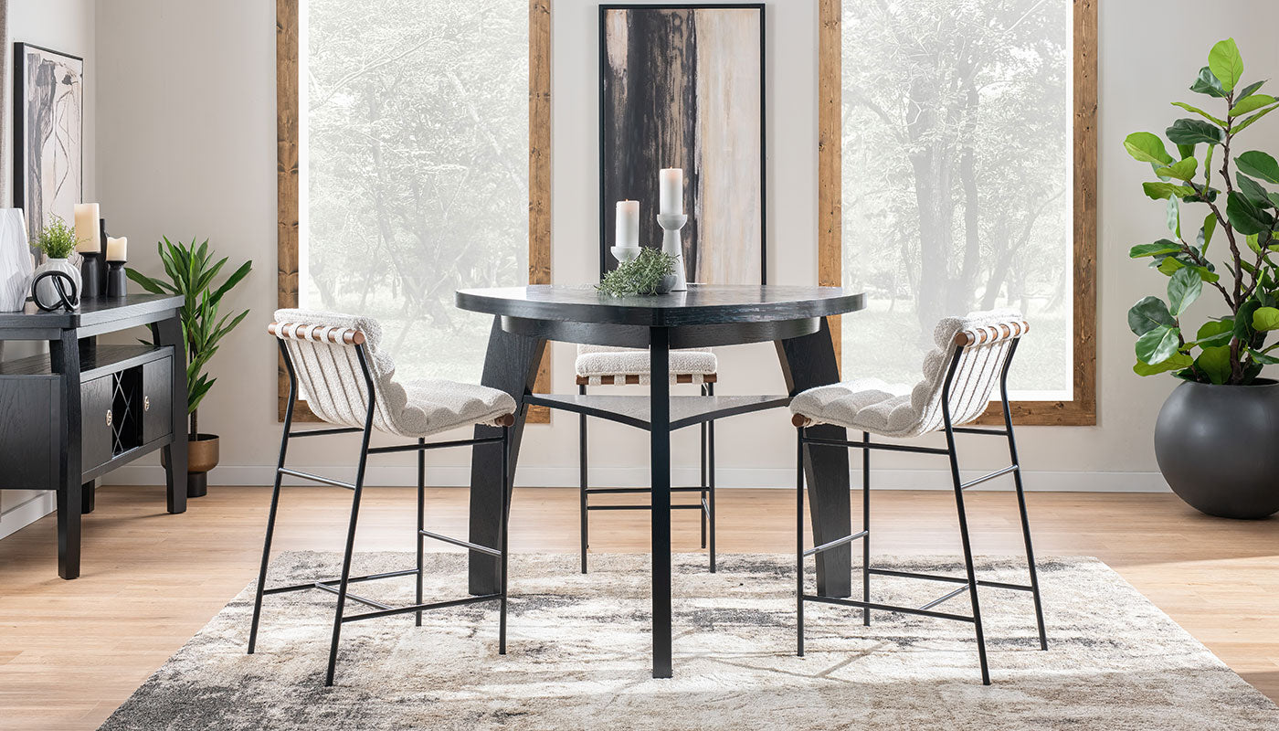 Triangle Bar Height Table & Vail Chairs