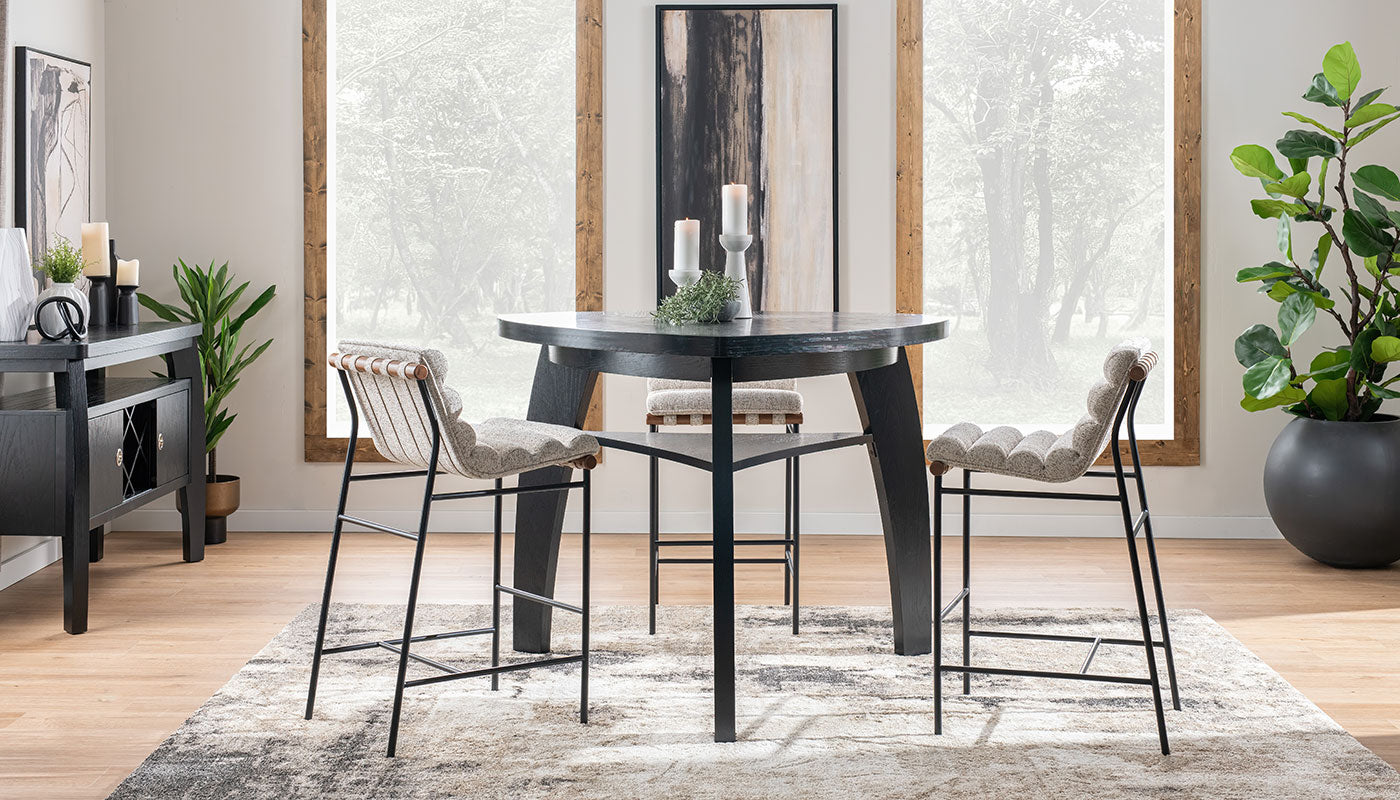 Triangle Bar Height Table & Vail Chairs