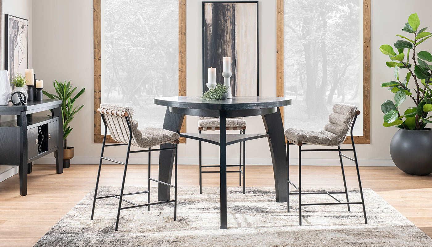 Triangle Bar Height Table & Vail Chairs