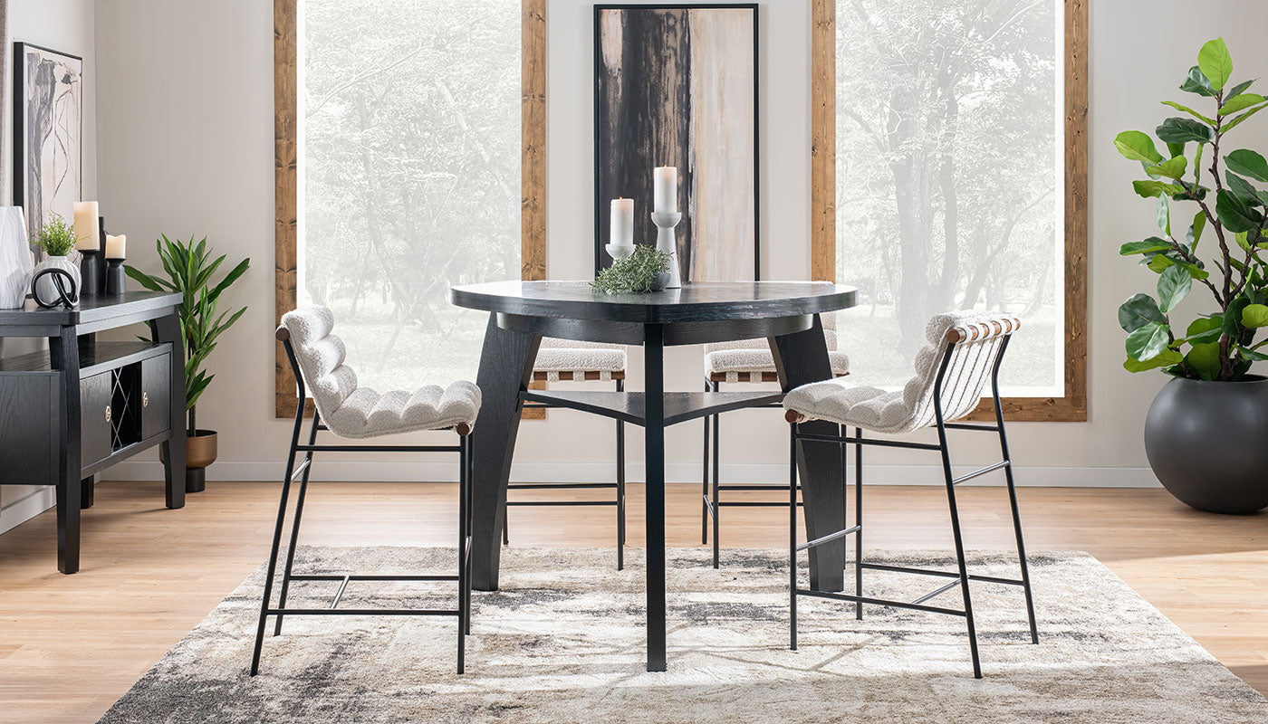 Triangle Bar Height Table & Vail Chairs