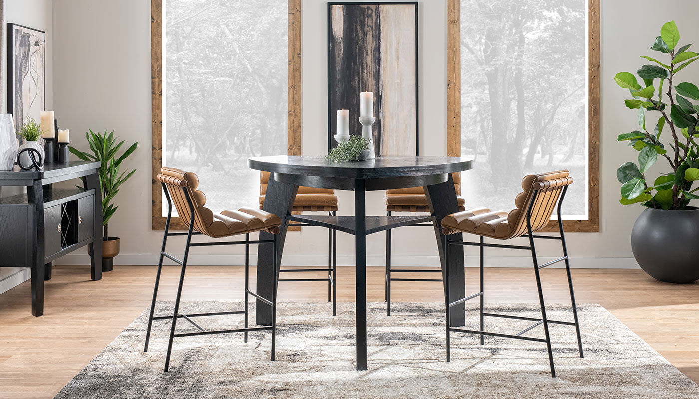 Triangle Bar Height Table & Vail Chairs
