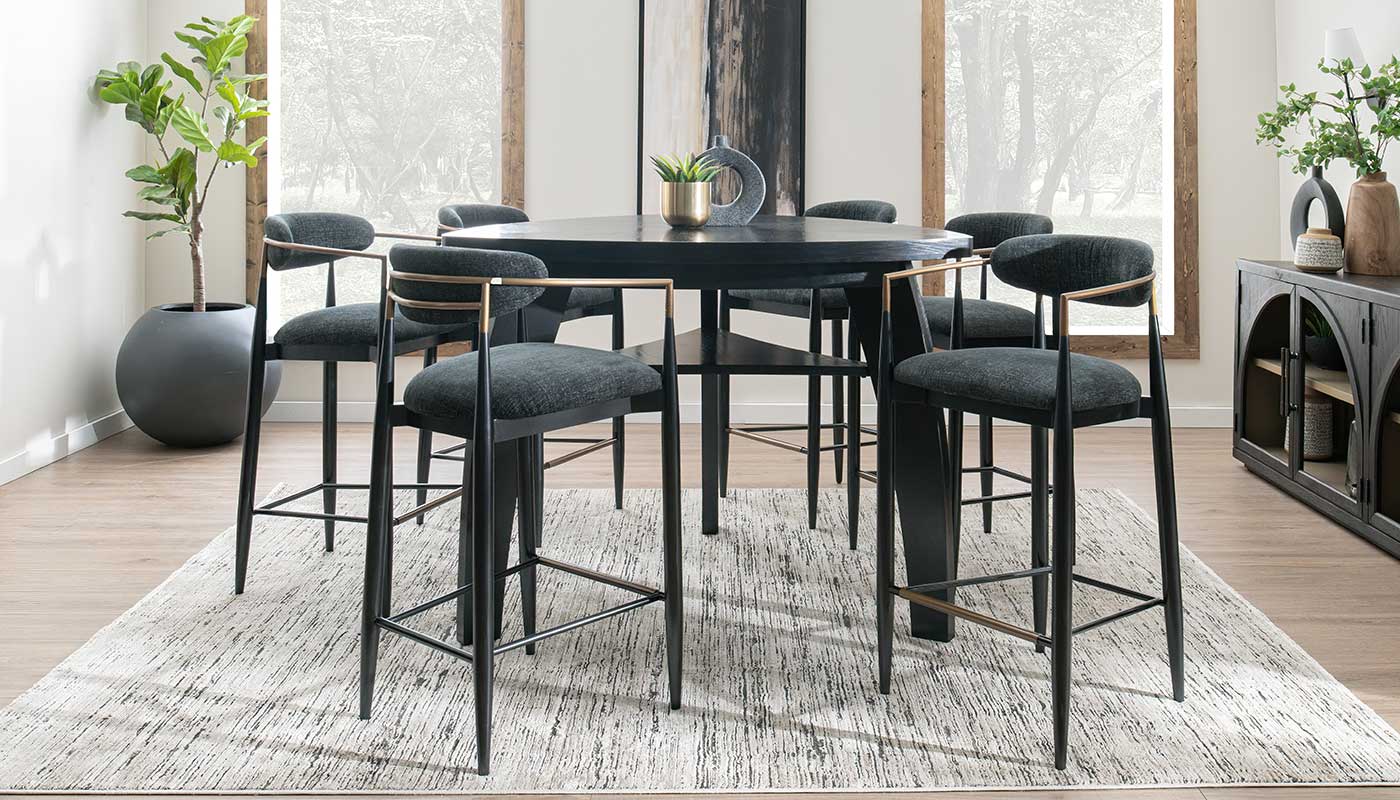 Counter Height Round High Table And Stools DURAWOOD® Poly Round