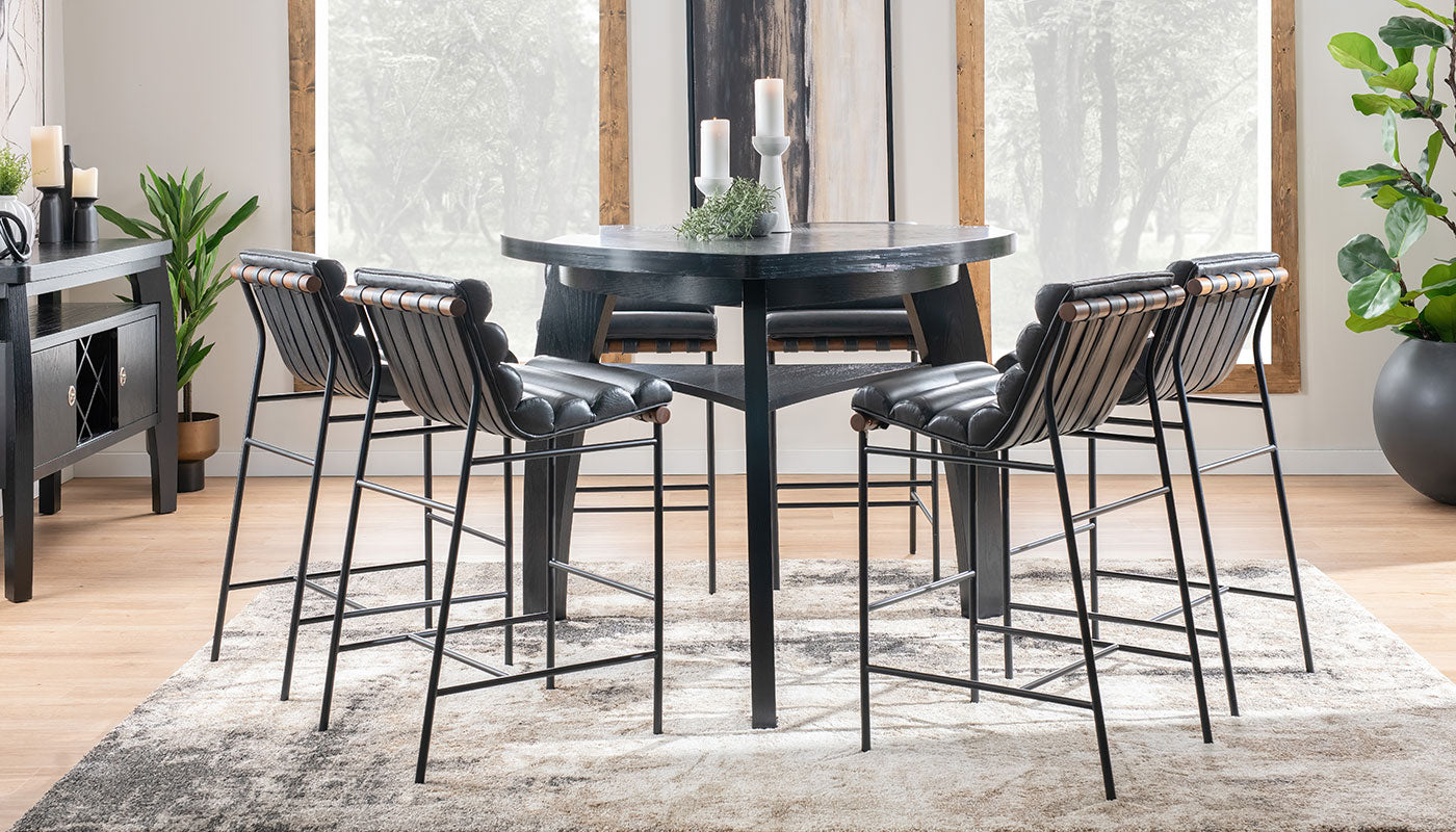 Triangle Bar Height Table & Vail Chairs
