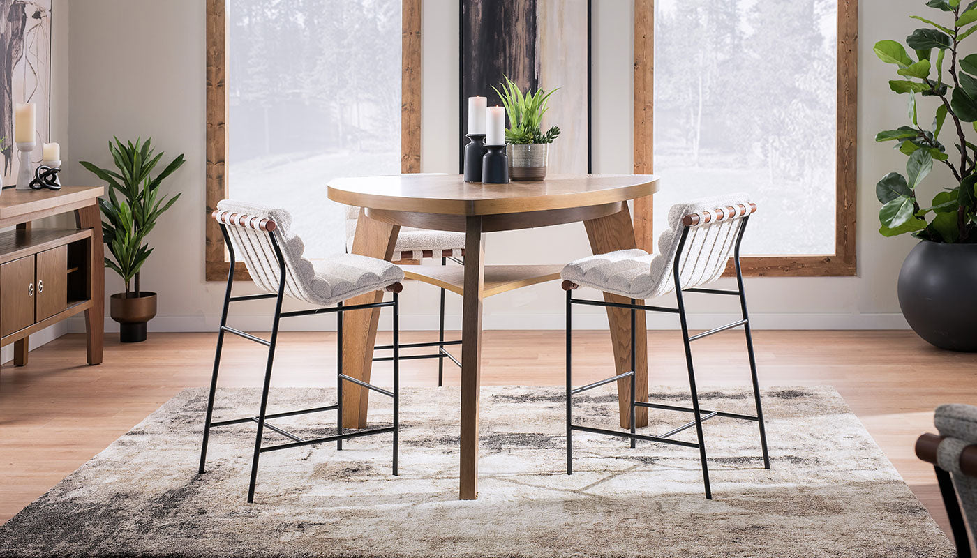 Triangle Bar Height Table & Vail Chairs