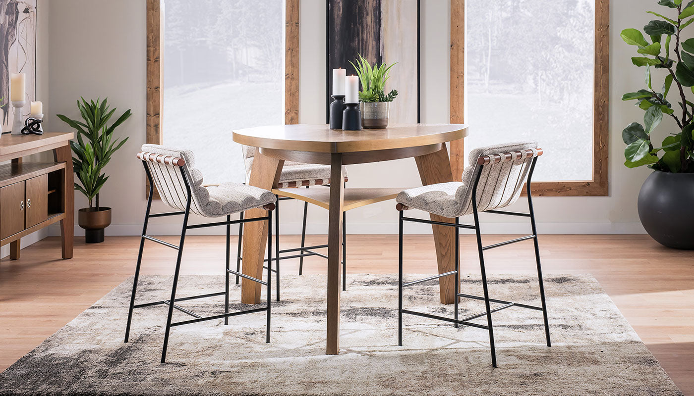 Triangle Bar Height Table & Vail Chairs