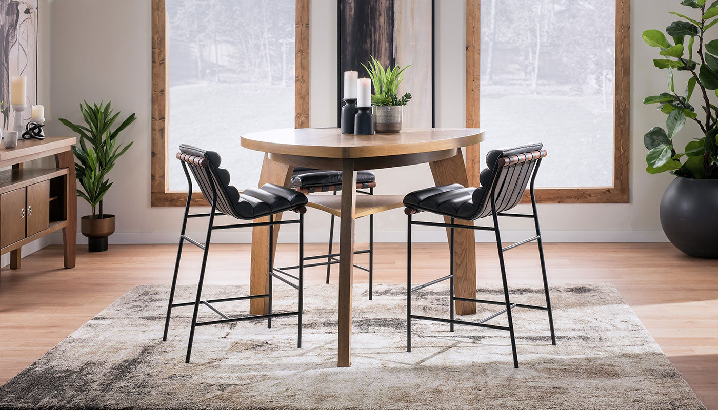 Triangle Bar Height Table & Vail Chairs