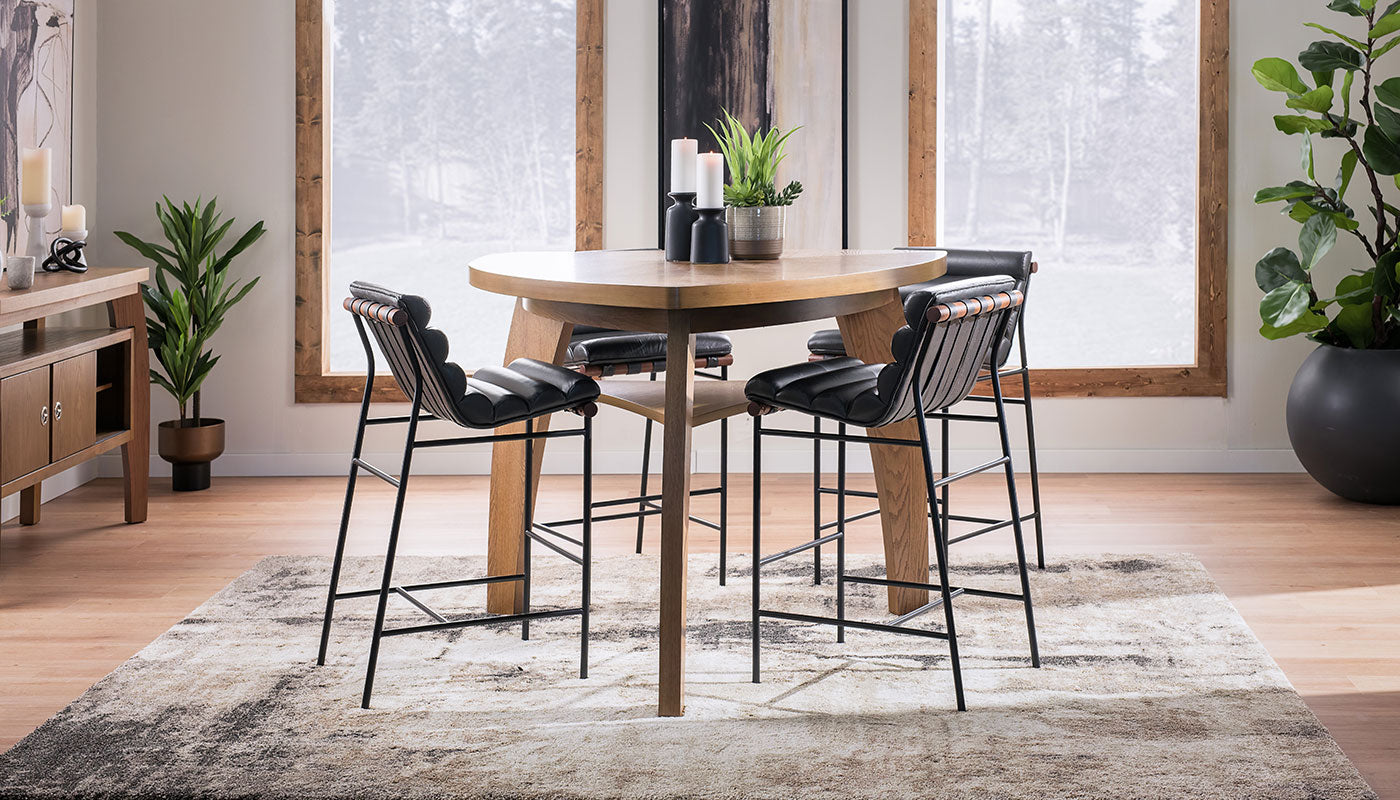 Triangle Bar Height Table & Vail Chairs