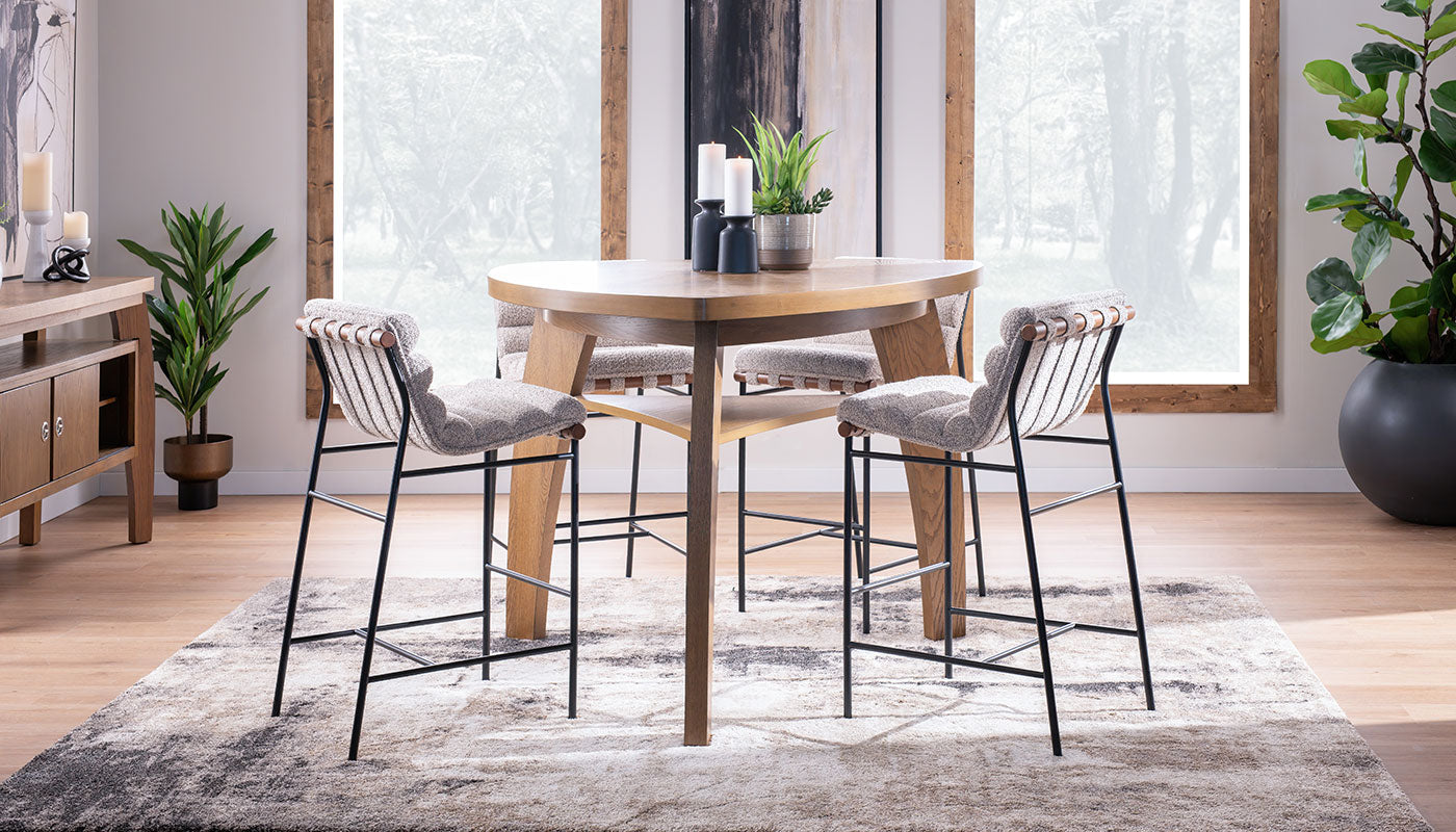 Triangle Bar Height Table & Vail Chairs